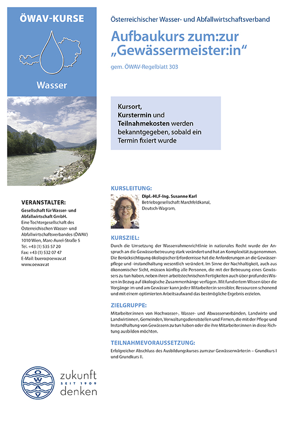 Cover Kursfolder Aufbaukurs zum:zur Gewässermeister:in