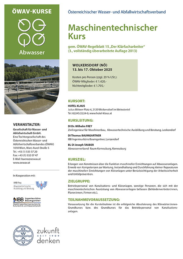 Cover Kursfolder Maschinentechnischer Kurs