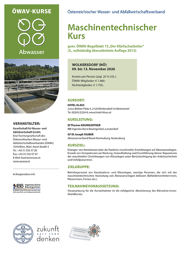 Cover Kursfolder Maschinentechnischer Kurs